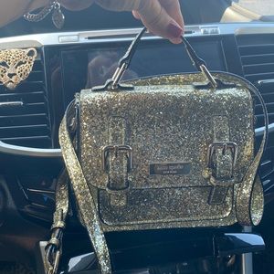 Kate Spade  Girls' Glitter Scout Crossbody Bag. Gold